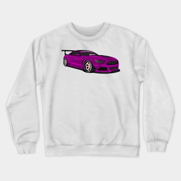 MUSTANG WIDEBODY PURPLE Crewneck Sweatshirt by VENZ0LIC